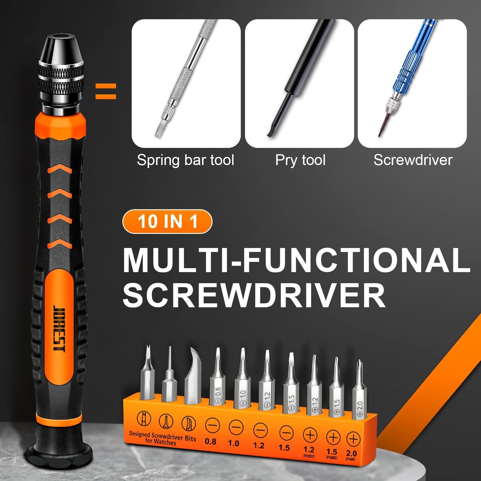Watch Repair Tool Kit – Battery Replacement, Strap Adjustment, Case Opener, Link