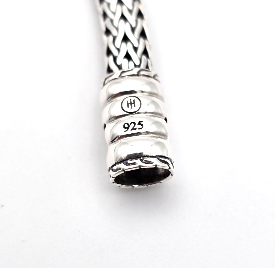 NWT Designer John Hardy Sterling Silver 925 Classic Woven Bracelet Size S — 7″