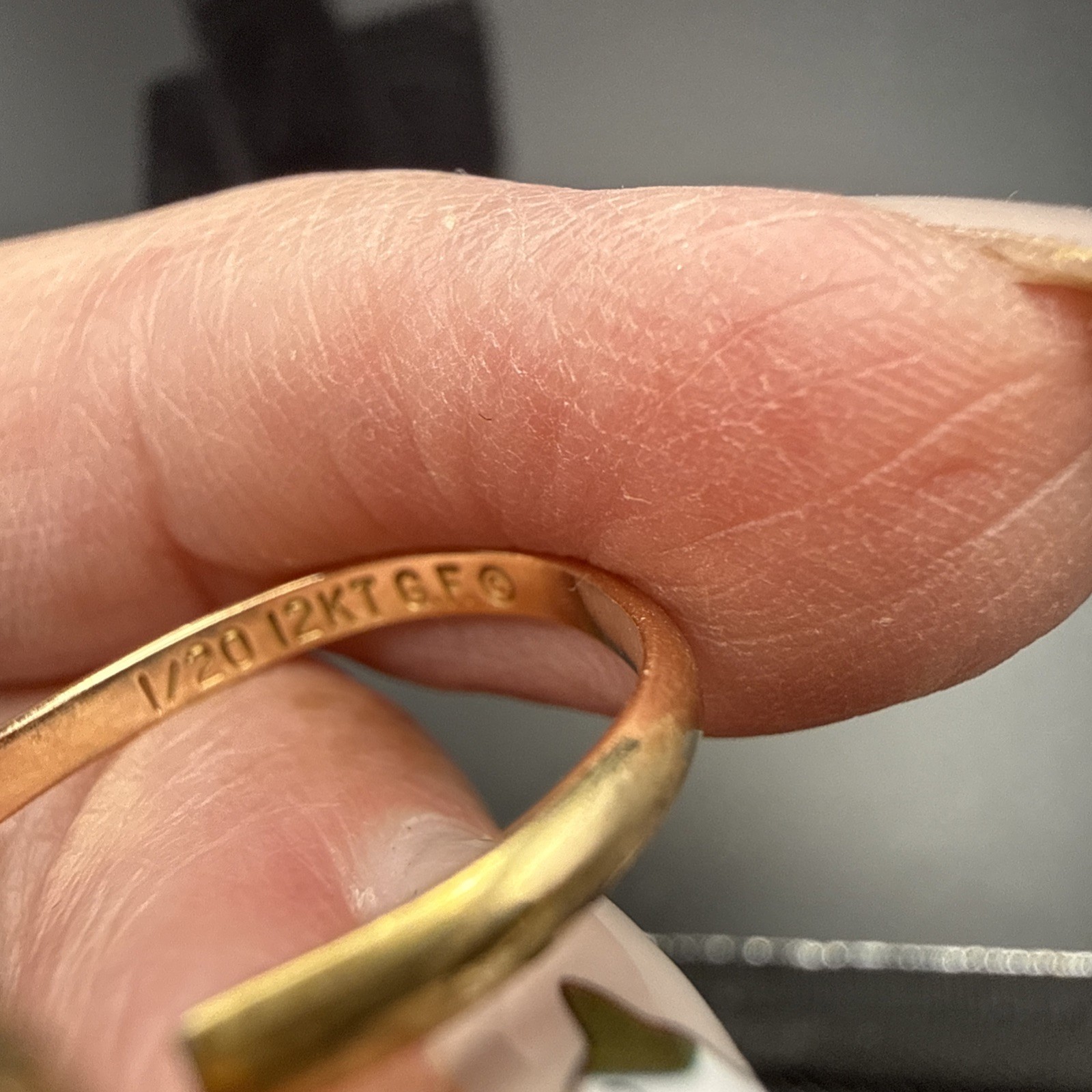12k GF Mother Of Pearl Ring 3 Grams