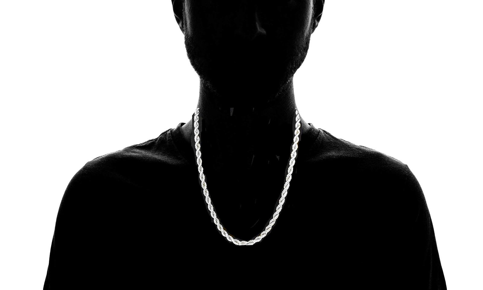 Verona Jewelers Sterling Silver Diamond-Cut Rope Chain Necklace 2MM, 2.5MM, 3…