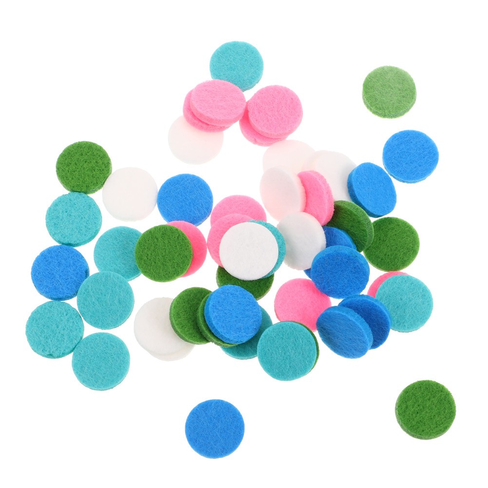 100 Pcs Round Aromatherapy Pad Diffuser Necklace Refill Pads Jewelry