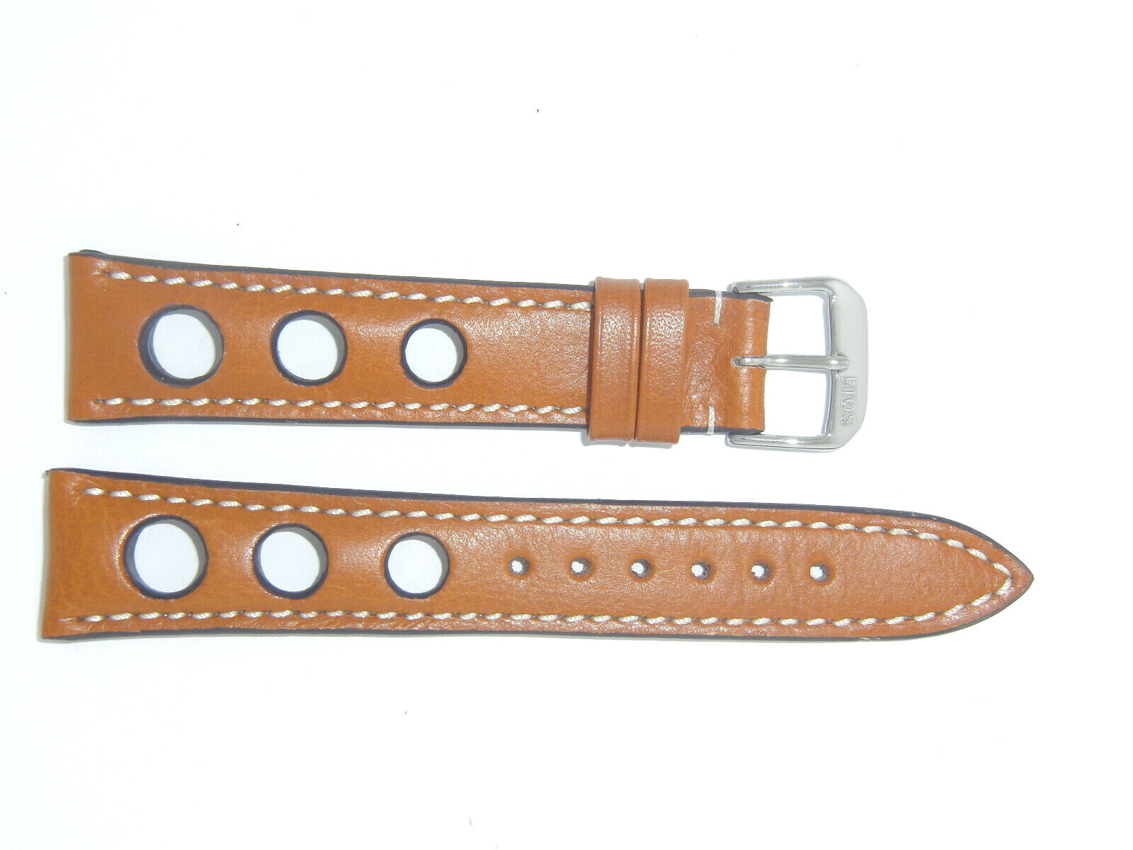 RIOS1931 Genuine Russian Leather Watch Band Strap 19 mm Brown Honey Tan “Kaluga”