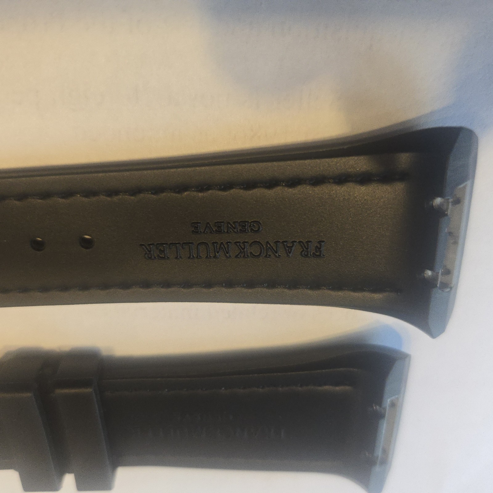 Genuine Franck Muller Black Alligator Leather Watch Strap 18/16mm 100/60mm – New