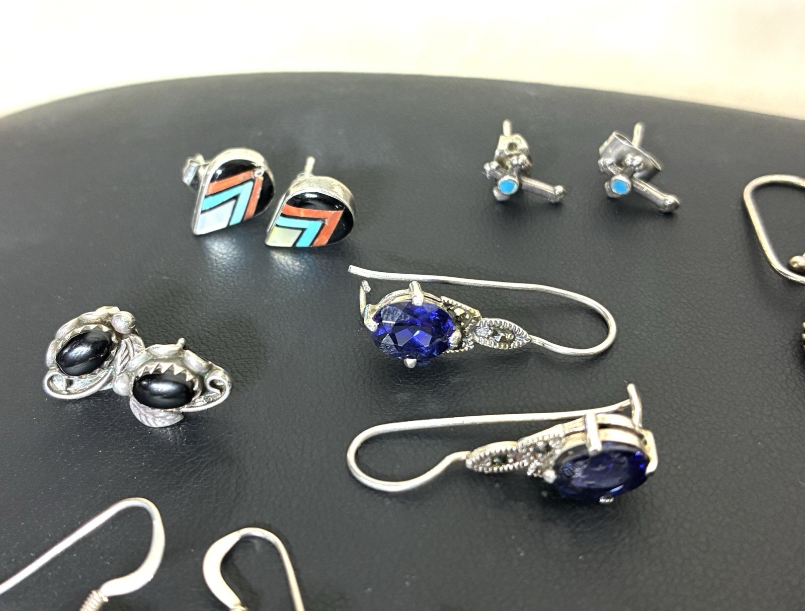 Sterling Silver Southwest Earrings Lot Turquoise 13 Pairs 925