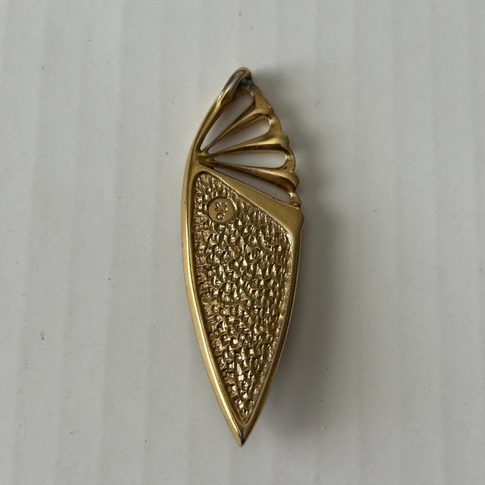 Ariki Paua Shell Pendent Gold Plated New Zealand Beautiful Vintage