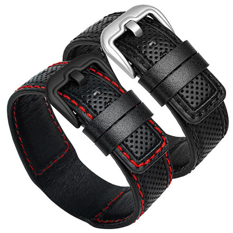 Genuine Leather Watch Band Fit For Dietrich Suunto OTC-AO1 OT-3 Stitches Belt