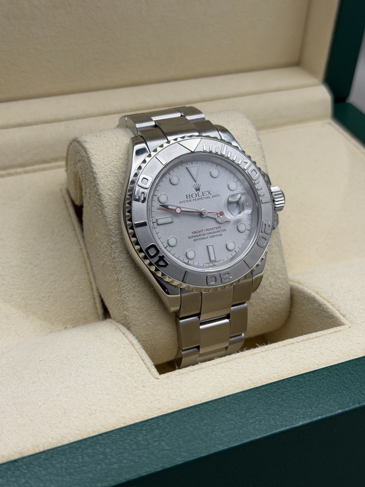 Rolex Yacht-Master 16622 Rhodium Dial Platinum Steel 40mm Men’s Watch