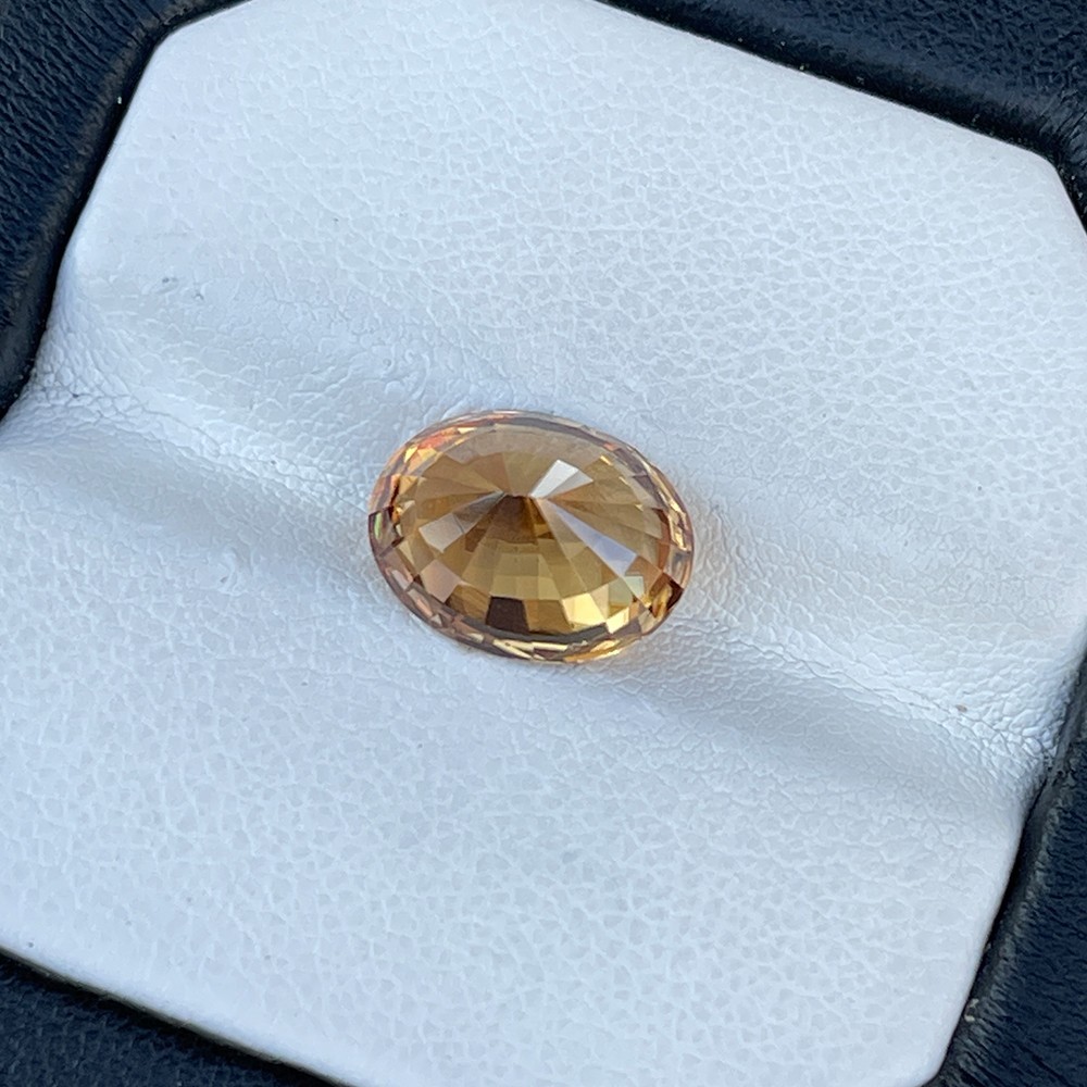 Natural Mustard Yellow Zircon 7.61Ct Oval Cut | Vietnam | Loose Gemstone