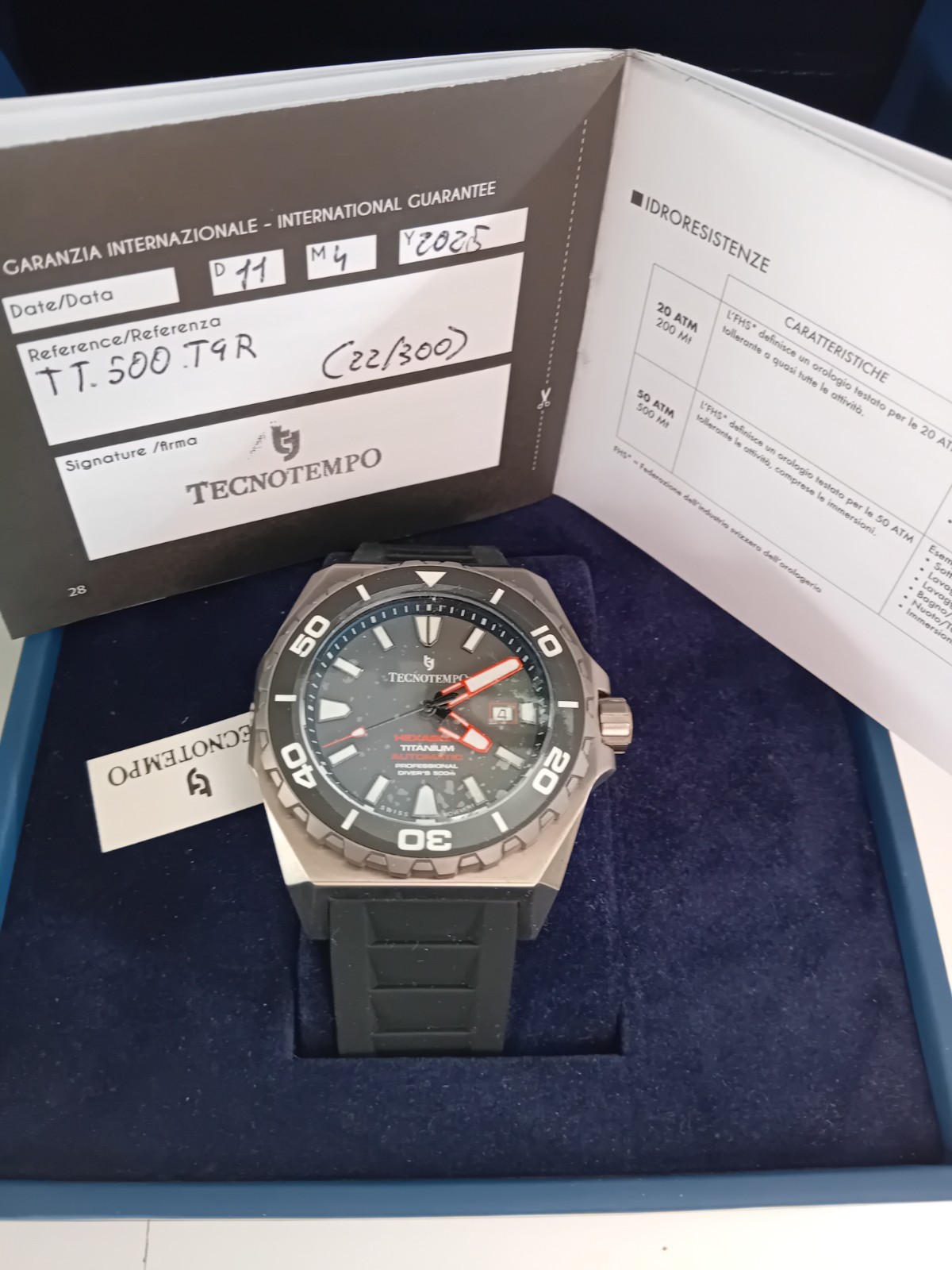 Tecnotempo Titanium Diver 500m Hexagon Automatic Limited Edition Watch