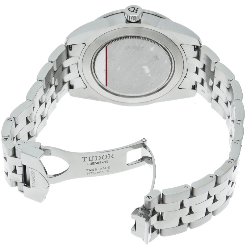 TUDOR Glamour Double Date Watch 42mm 11 Diamonds 57000 Stainless Steel mensW…