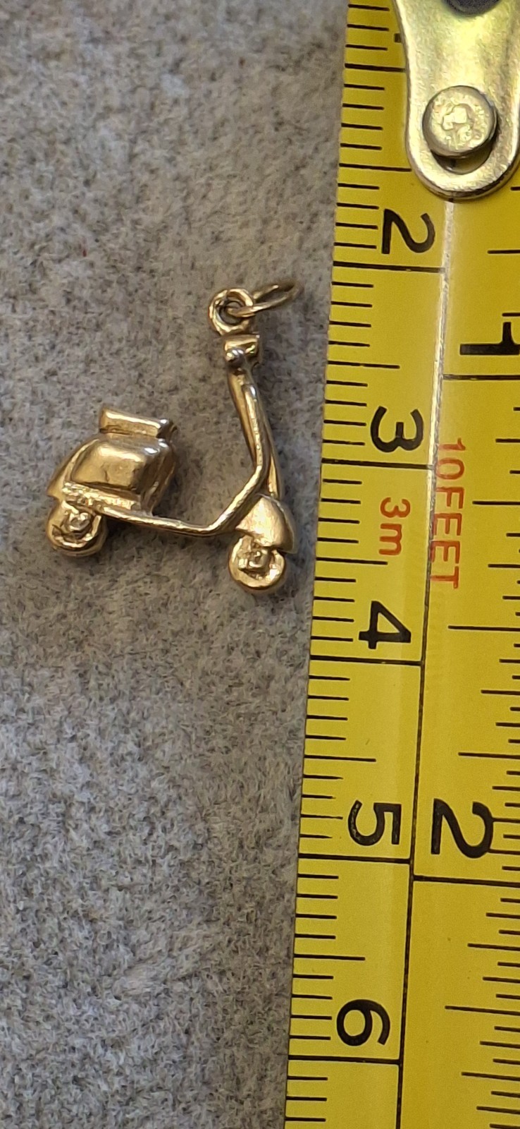 Vintage 9ct Gold Vespa / Lambretta Scooter Charm / Pendant