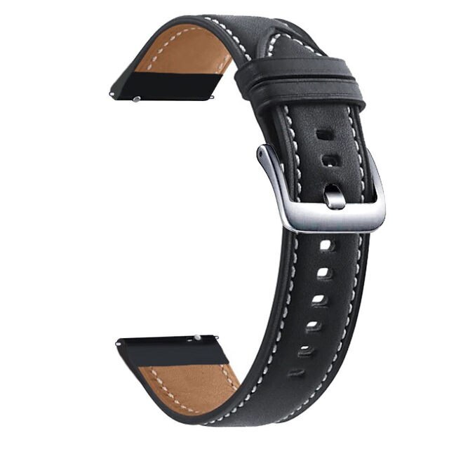 20mm Leather Strap For Samsung Galaxy Watch 7 6 4 44 40mm 5 Pro 45mm Active Band