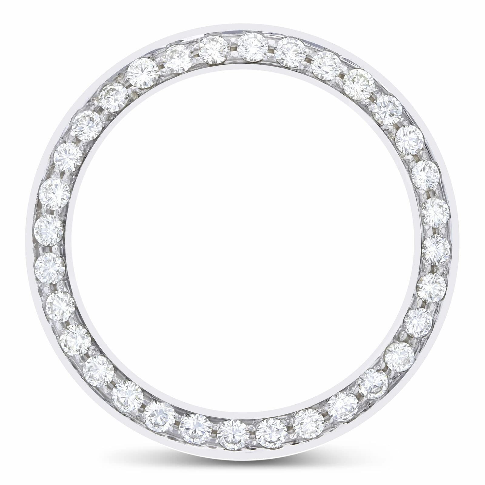 MIDSIZE 2CT Bead Set Moissanite Bezel 14KW for Rolex 31MM 78266 78286 68159