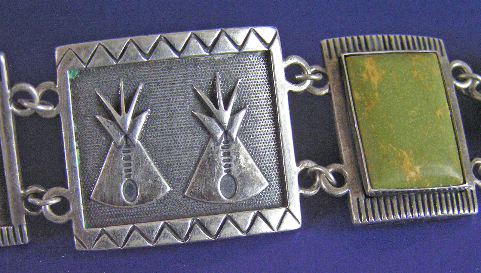 RARE Carolyn Pollack Victoria Adams Sterling Silver Storyteller Panel Bracelet