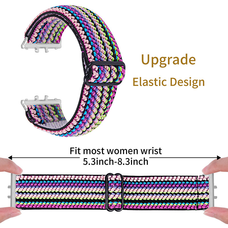 For Samsung Galaxy Fit 3 Bohemia Elastic Nylon Strap Replacement Watch Band