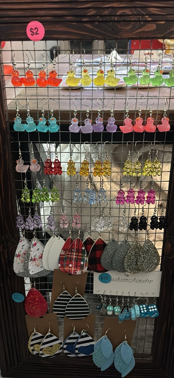 Glow In The Dark Ducks Bear and Sparkly Earrings & Christmas and 4th of July