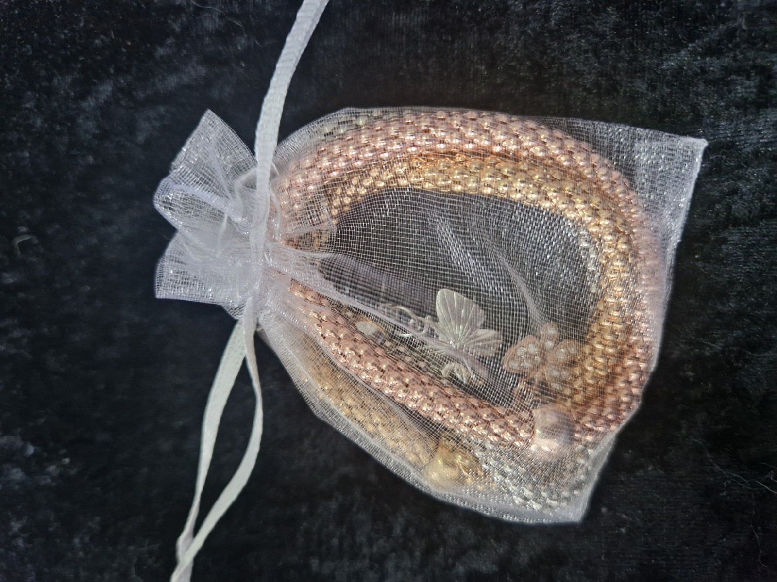 Costume Jewellery Braclet Trio With Butterfly Detail