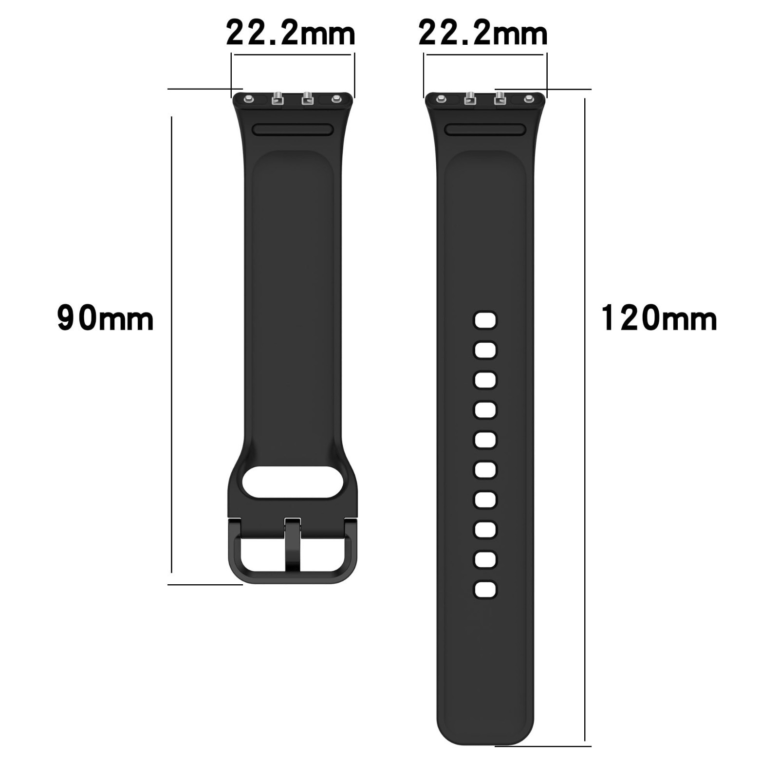 Adjustable Soft Silicone Sport Band for Samsung Galaxy Fit 3 – Replacement Strap