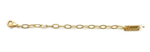 MARIANA 5mm Flat Cable Link Gold Plated Necklace Extender with Lobster Claw 4.5″