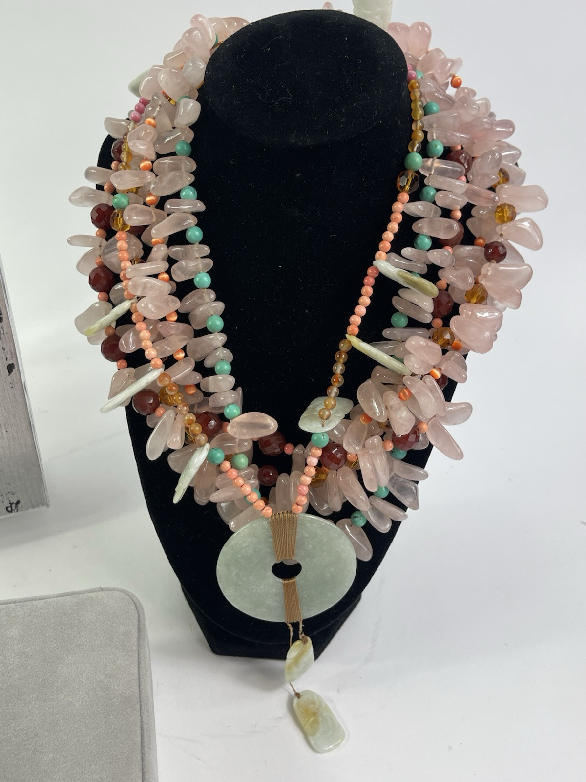 Simon Alcantara Design Polished Stone Necklace Stunning ! Bergdorf Goodman