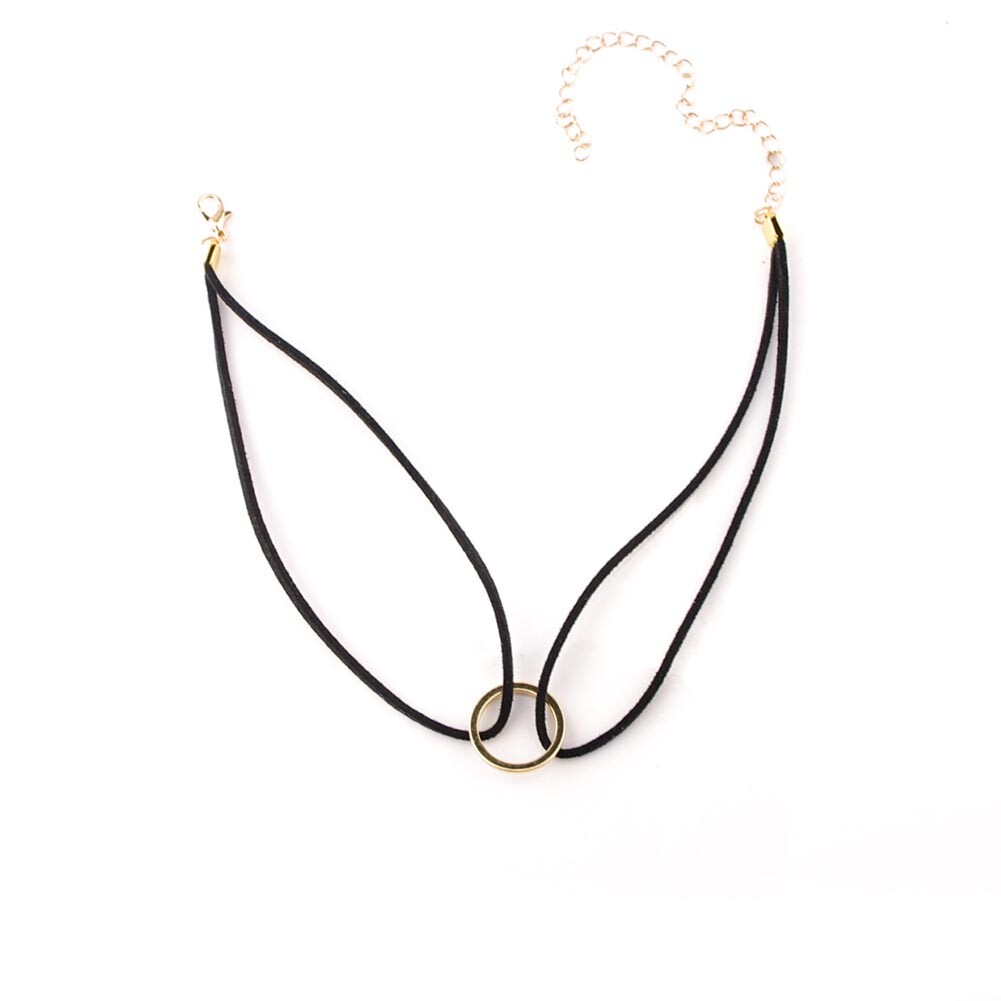 Black Gold or Silver Day Collar O Ring Necklace bdsm ddlg Master slave Dom sub