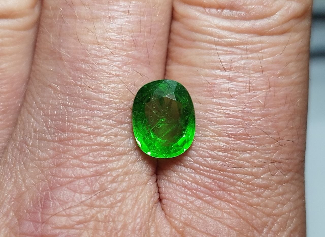 INVESTMENT 4.66ct GIA Certified Natural Vivid Green Tsavorite Garnet Loose Gemst