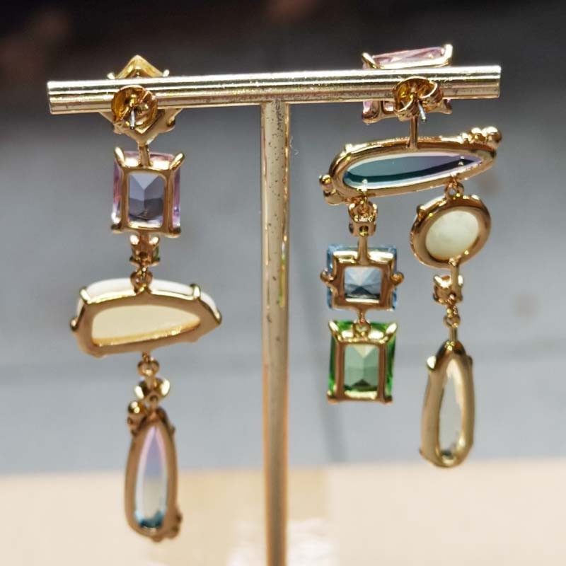 Other Stories Crystal Statement Drop Earrings Chic Women Party Vacation Jewelry