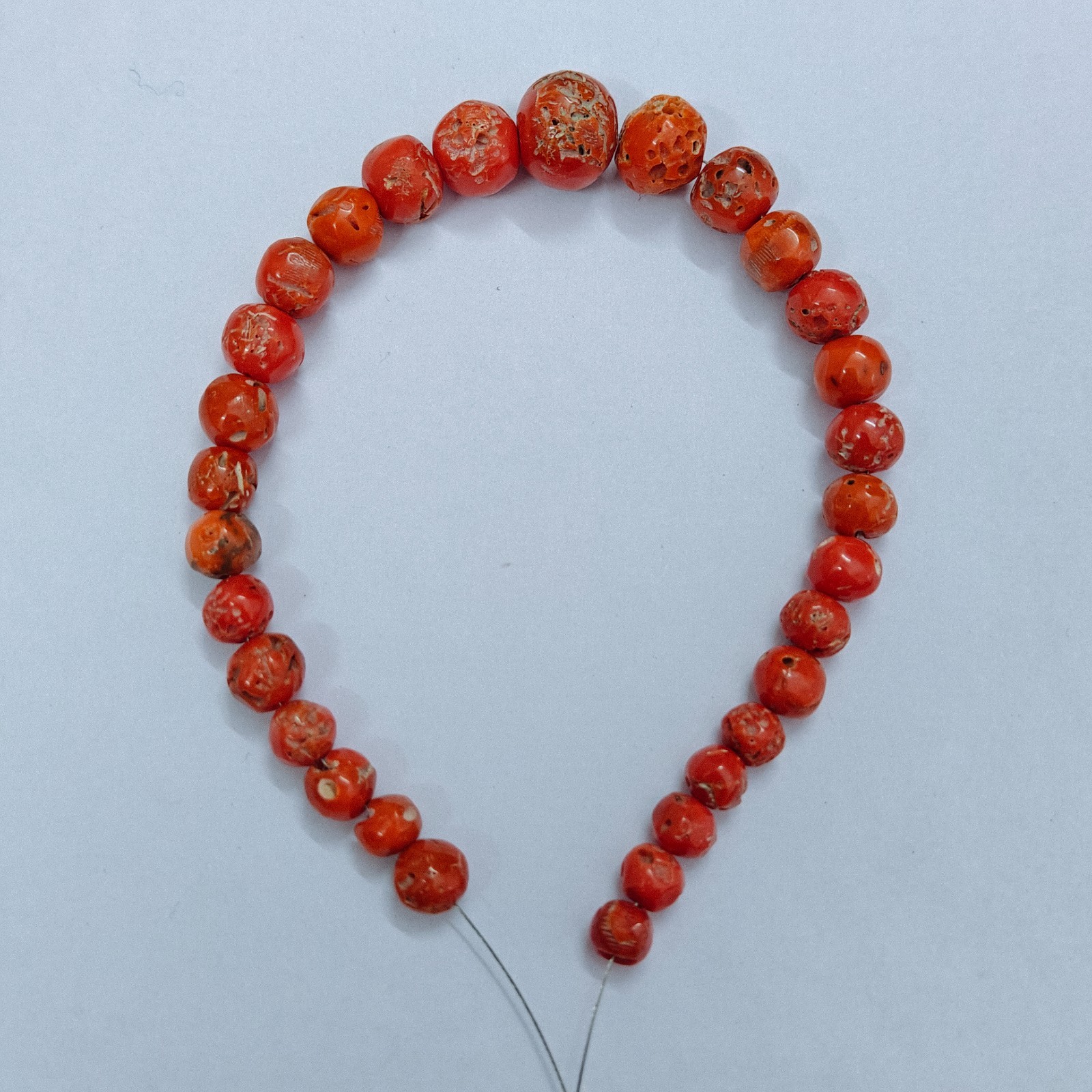 Natural Italian Red Coral Round Beads Loose Gemstone Beads For Jewellery Supply