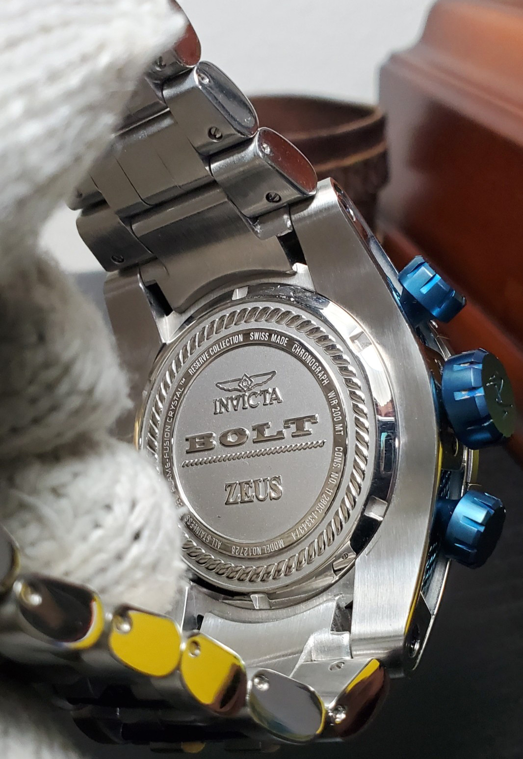 INVICTA RESERVE BOLT ZEUS SWISS CHRONO RONDA Z60 MEN’S WATCH 53mm MOP #12728