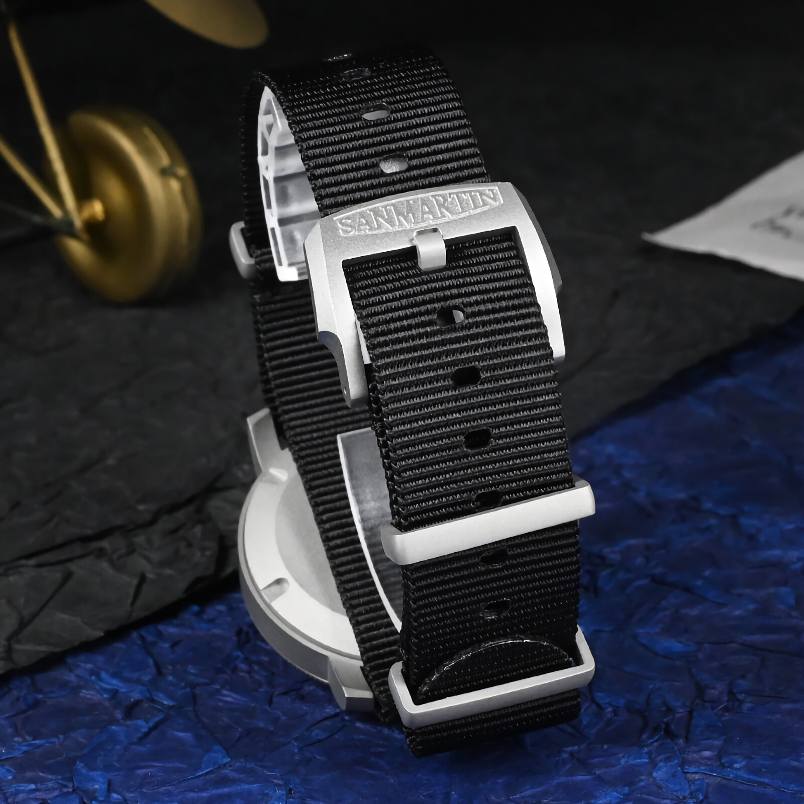 SAN MARTIN SN0143-G Automatic Stainless Steel 40mm 10ATM Retro Pilot Men’s Watch