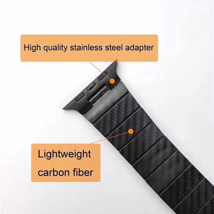 Carbon Fiber Band Strap For Apple Watch Series 8 7 6 SE 5 4 41/45mm Ultra 49mm