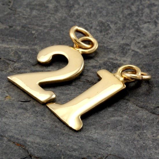 9ct Gold Number Charm 0 – 9 / Birthdays / Ages / Pendant / 1 2 3 4 5 6 7 8