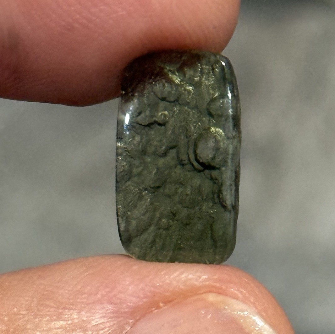 3.25ct 16c9x2.8mm Natural Moldavite Gemstone Cabochon Ring Gem