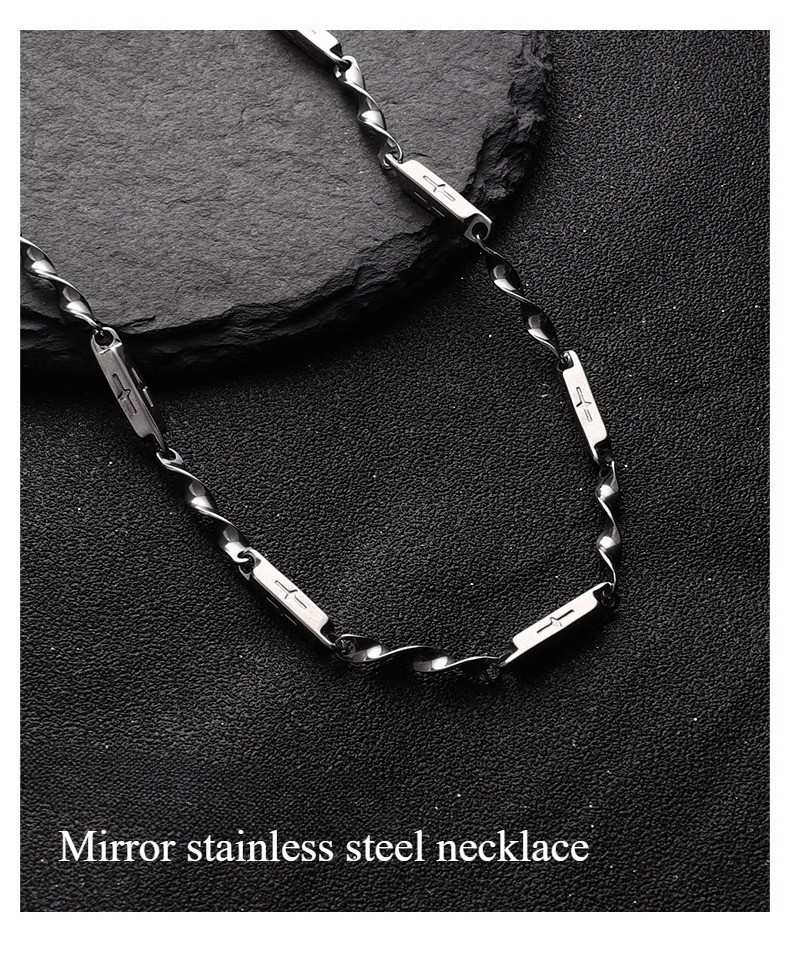 Stainless Thin Rectangle Link Chain Necklace 4Sizes Unisex Layering Cord Jewelry