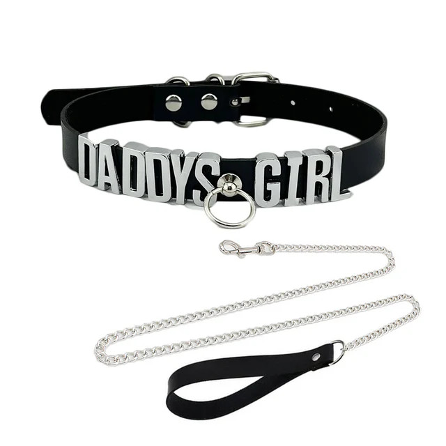 Collar BDSM Gift Pu Leather Custom Choker Necklace Punk DIY Chocker Party H7