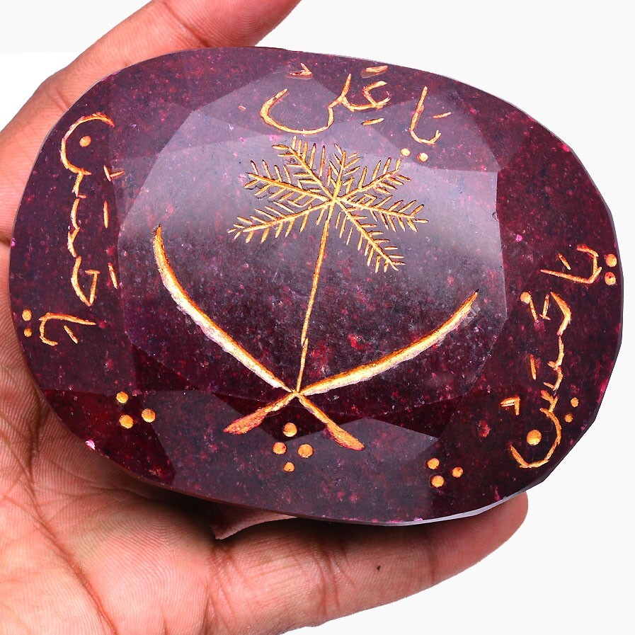 3372 Cts Natural Ruby Gorgeous Red Hand Carving Huge Size Certified Gemstone