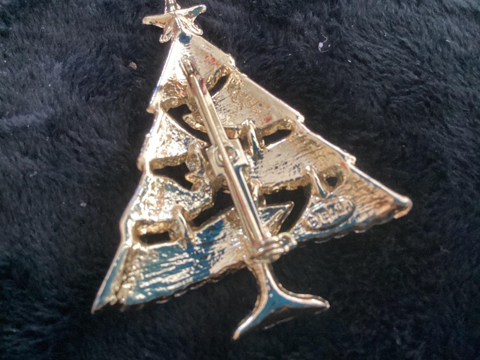 Vintage Lot Of Christmas Brooch Jewelry Rhinestone Pin Collection