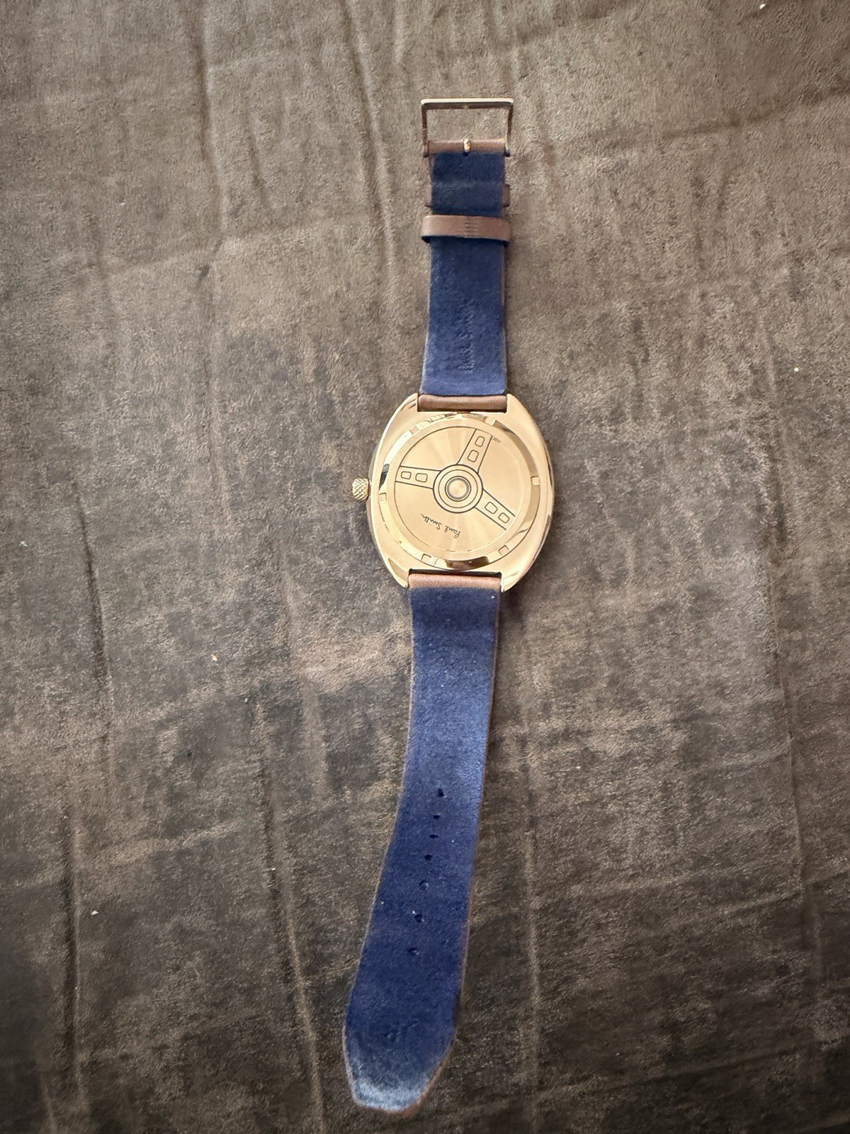 Paul Smith Solar-Tech Men’s Quartz Date Black Dial Rose Gold Leather Strap Box