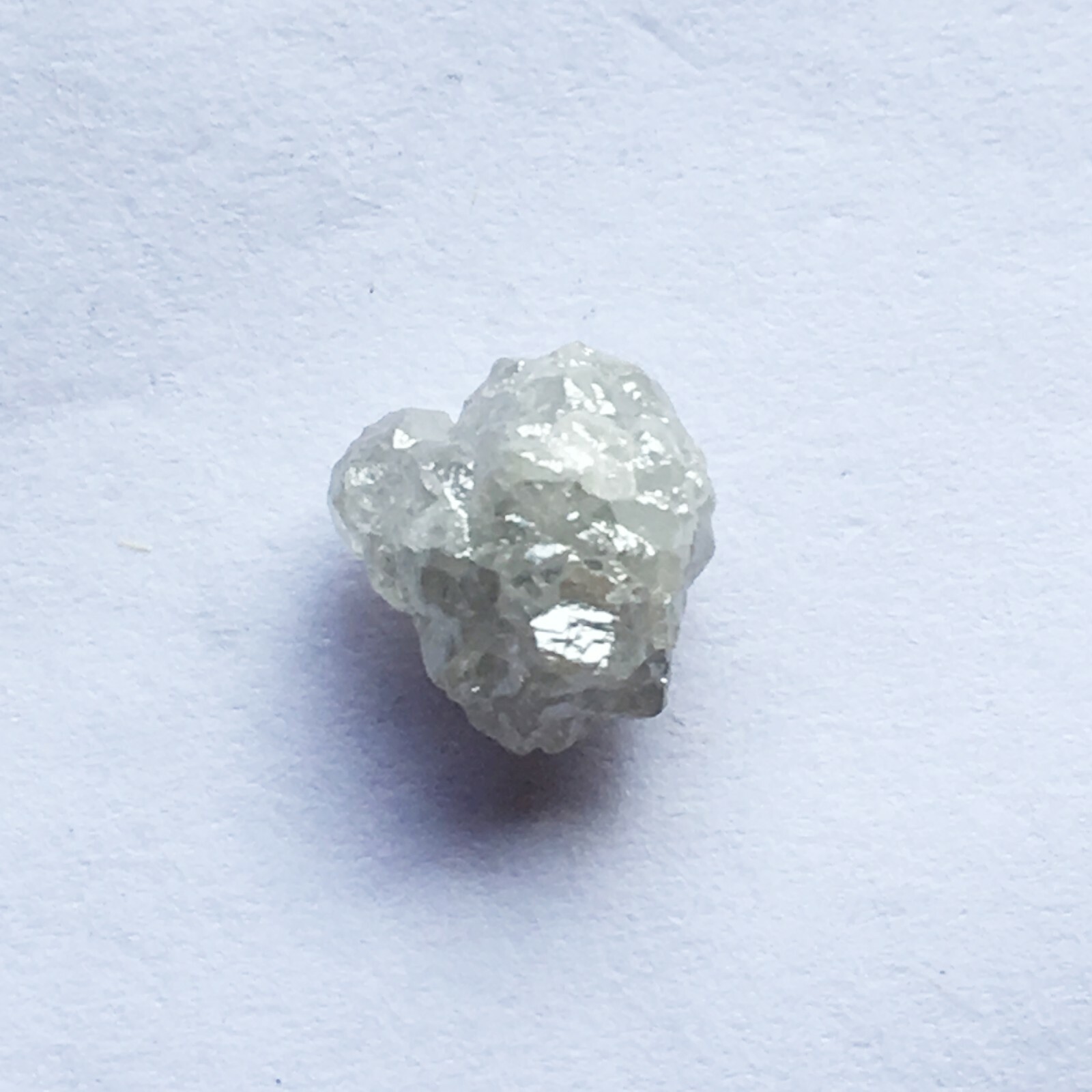 3.47Ct Natural White Gray Raw Diamond Loose Rough diamond I3 Clarity 8.86mm X69