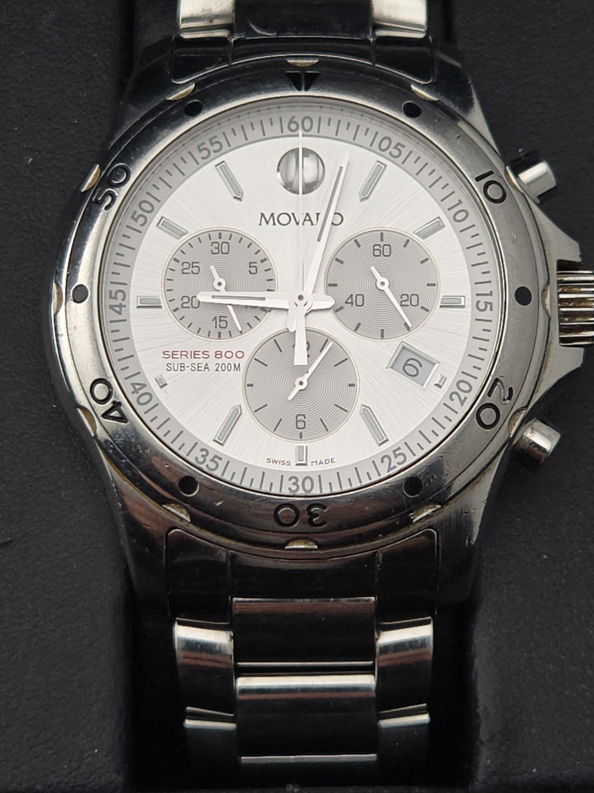 Movado SERIES 800 SUB SEA WATCH! PREOWNED 14114 1060 Chronograph!