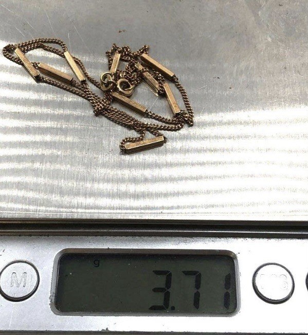 14k Rose Gold Bar Bar Station Chain Necklace 18.5” 3.71G FREE SHIPPING