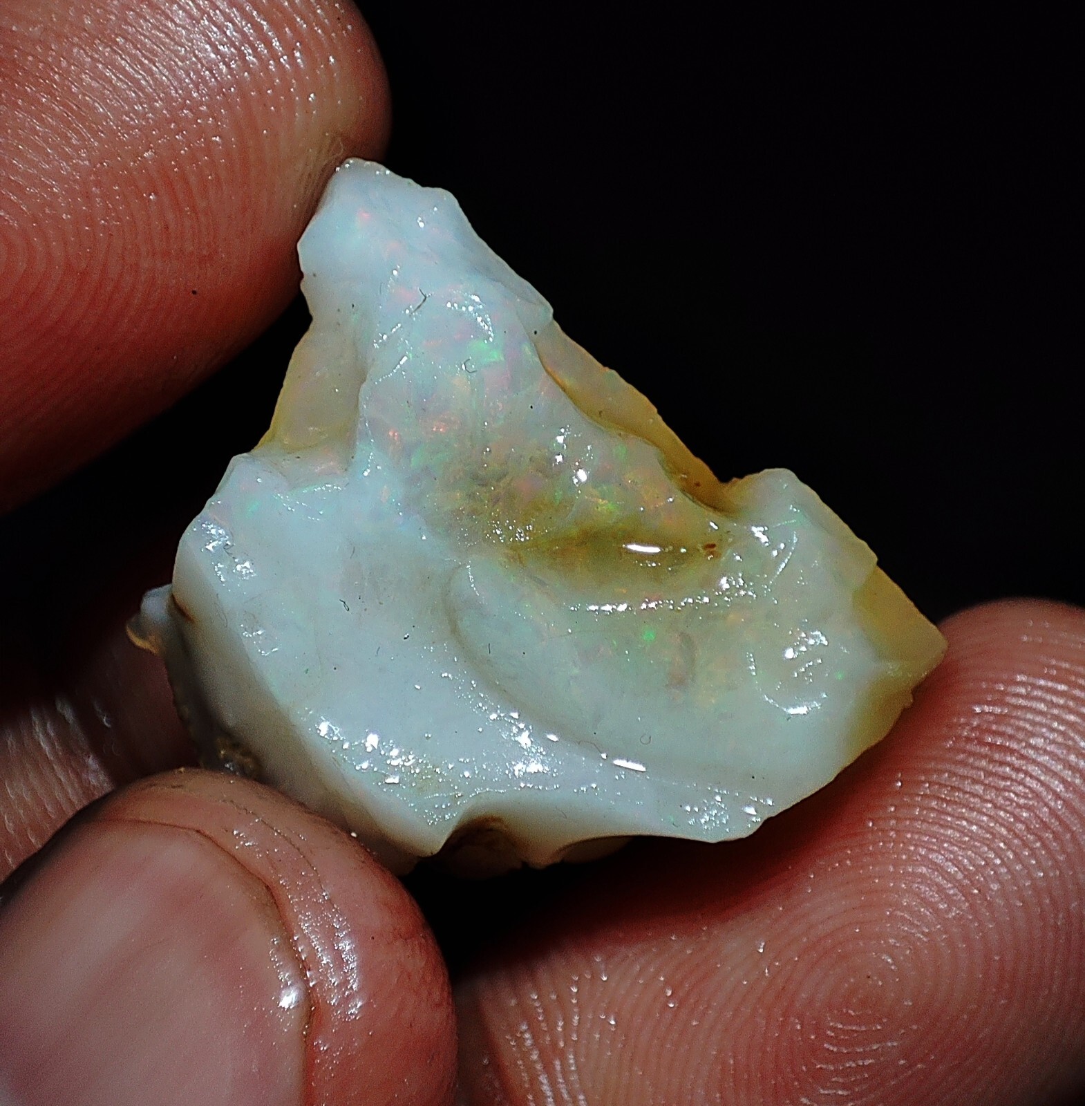 25 Cts Natural Ethiopian Opal Raw Welo Opal Multi Fire Loose Gemstone Opal Rough