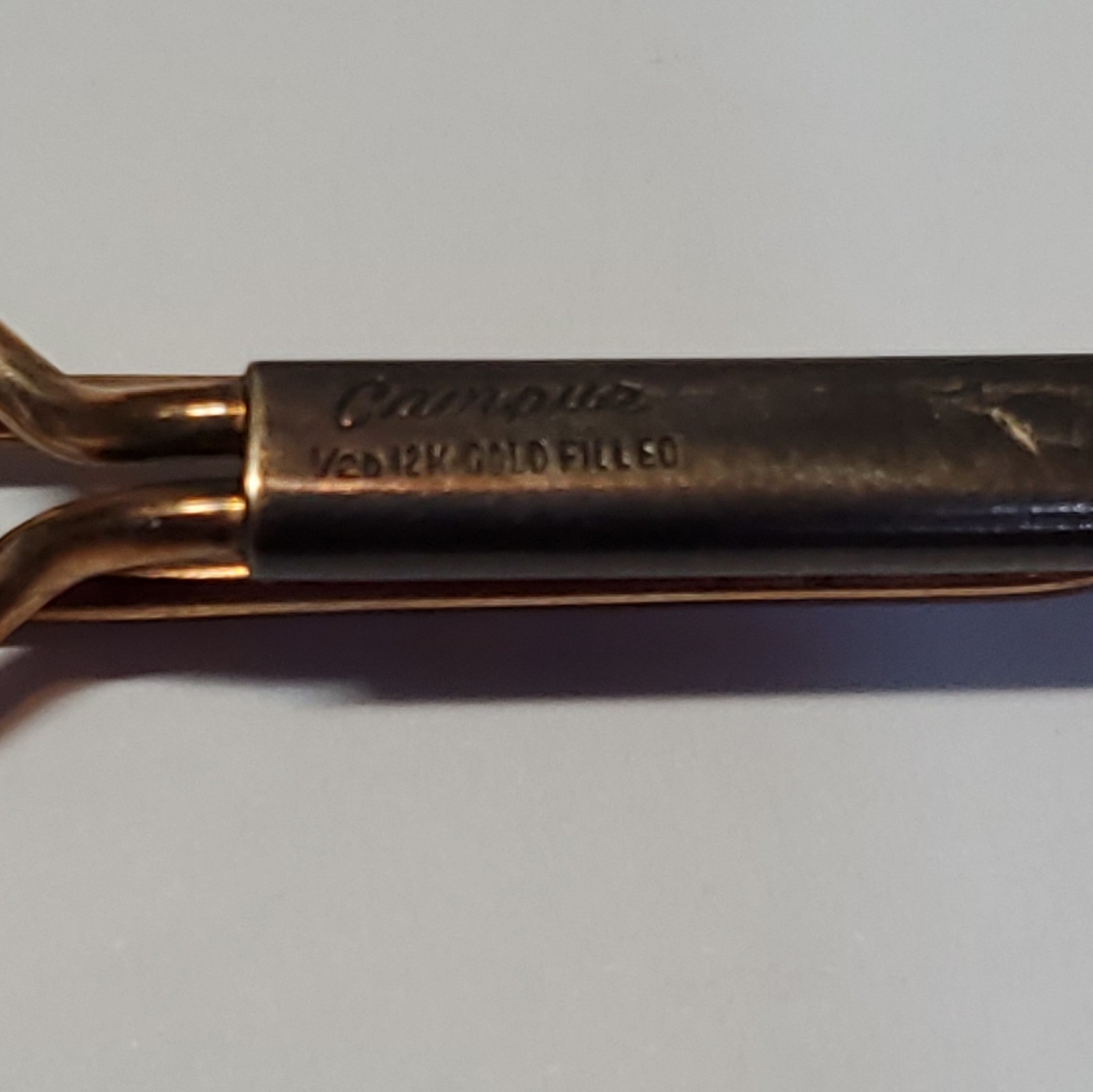 Vintage Tie Bar Fraternal Order of the Eagles Gold Tone FOE