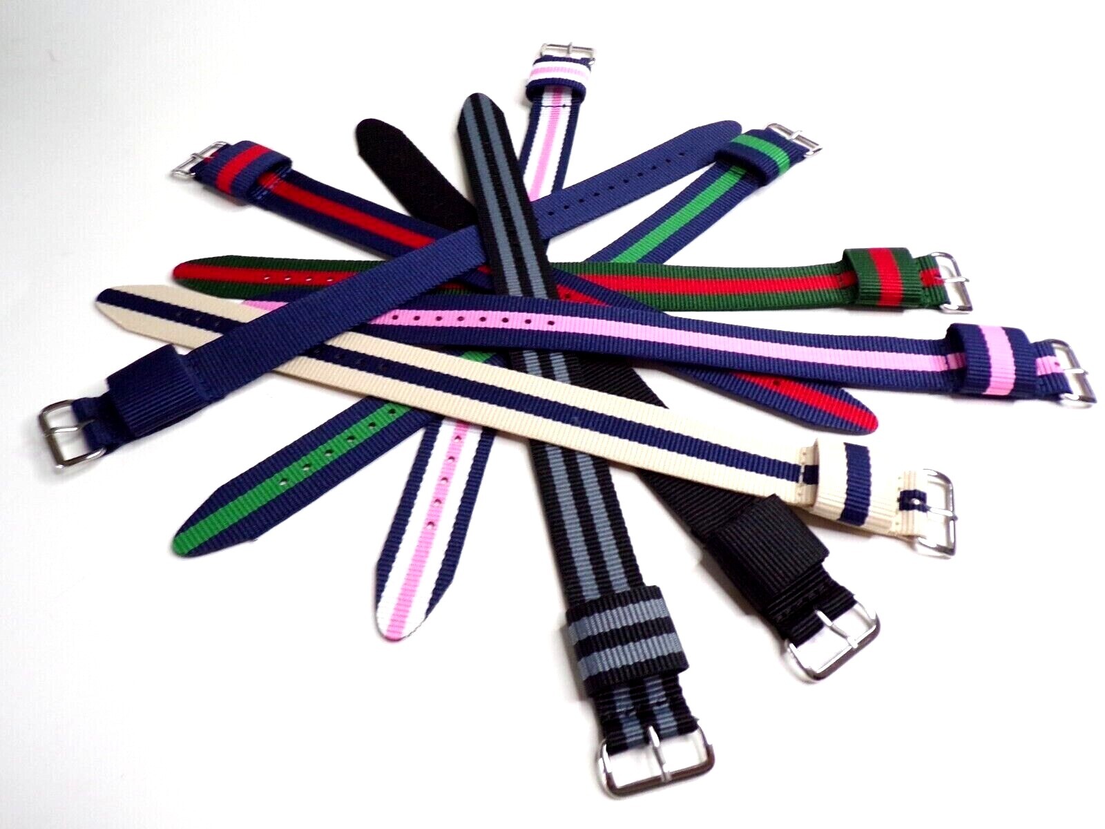 NATO Strap 1pc RAF HD Ballistic nylon Military Single Pass stripe watch band USA