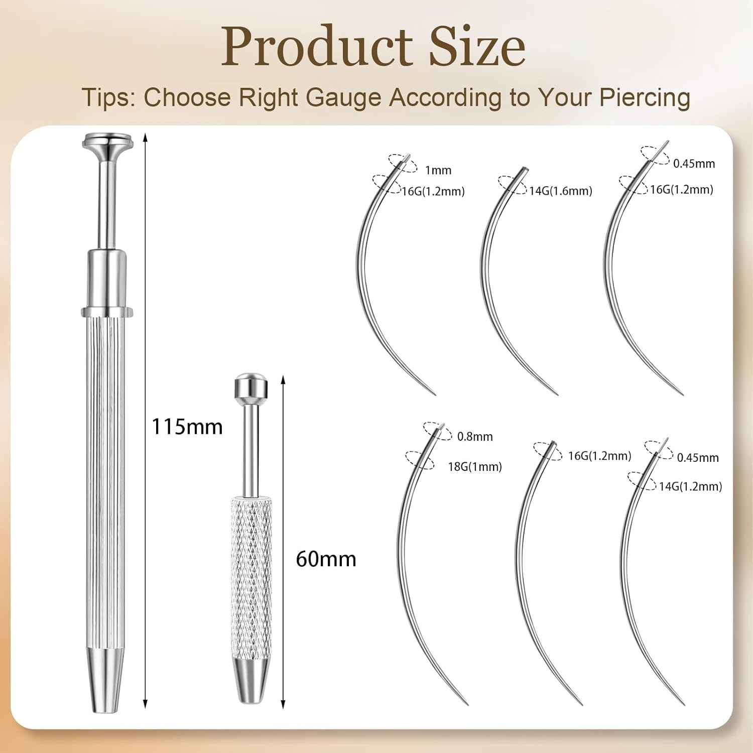 2Pcs Piercing Ball Grabber Tool for Changing Jewelry, Stianless Steel Flat Ba…