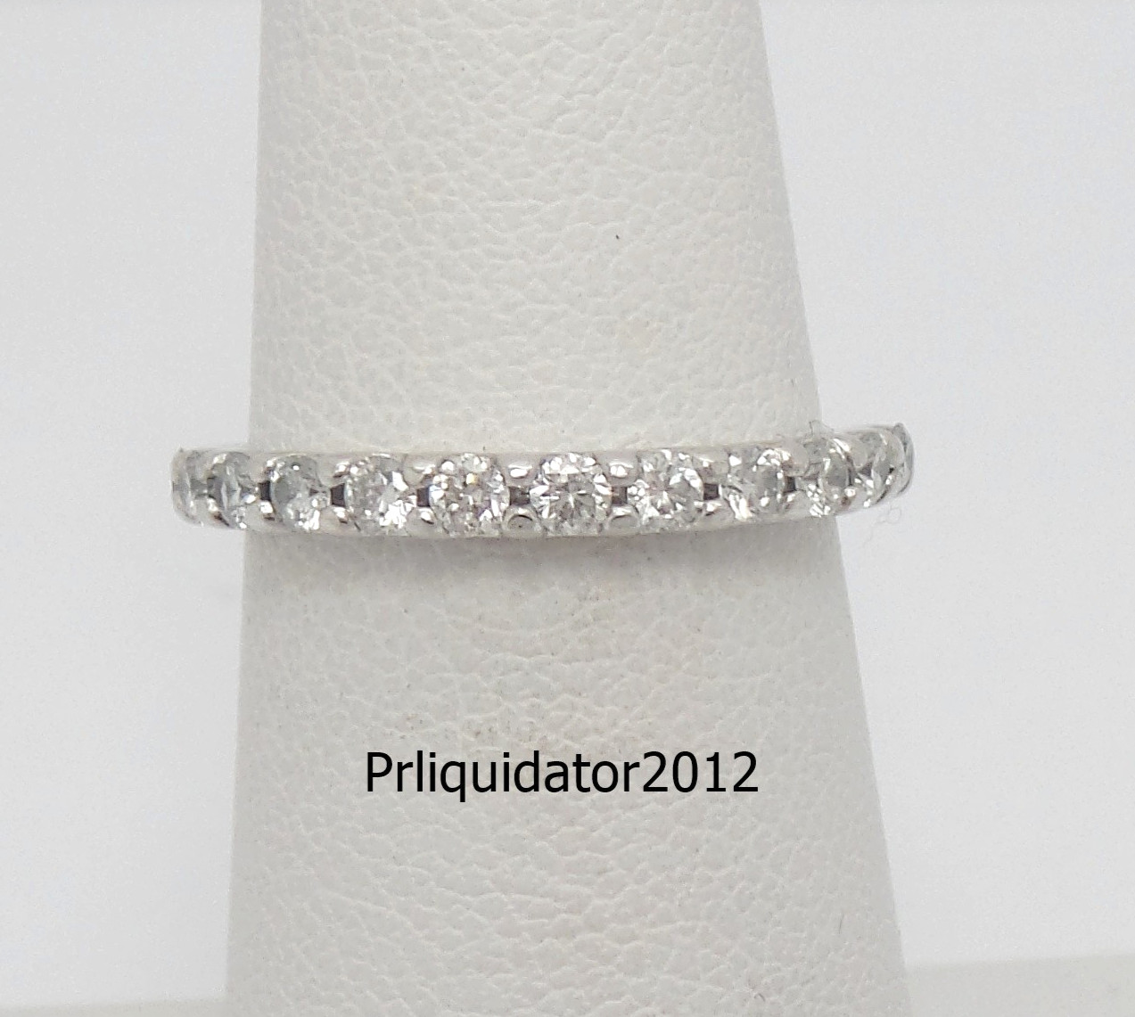 The Leo 3/8CT Natural Diamond Shared Prong Wedding Band Ring 14K White Gold