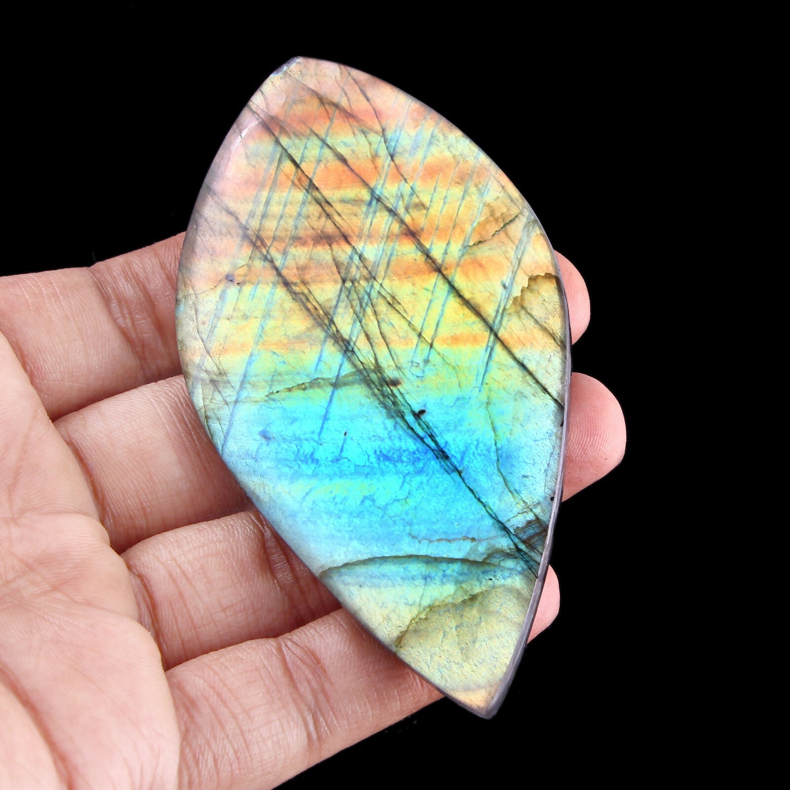 Natural Multi Fire Flashy Labradorite Cabochon Gemstone Collection XG-500