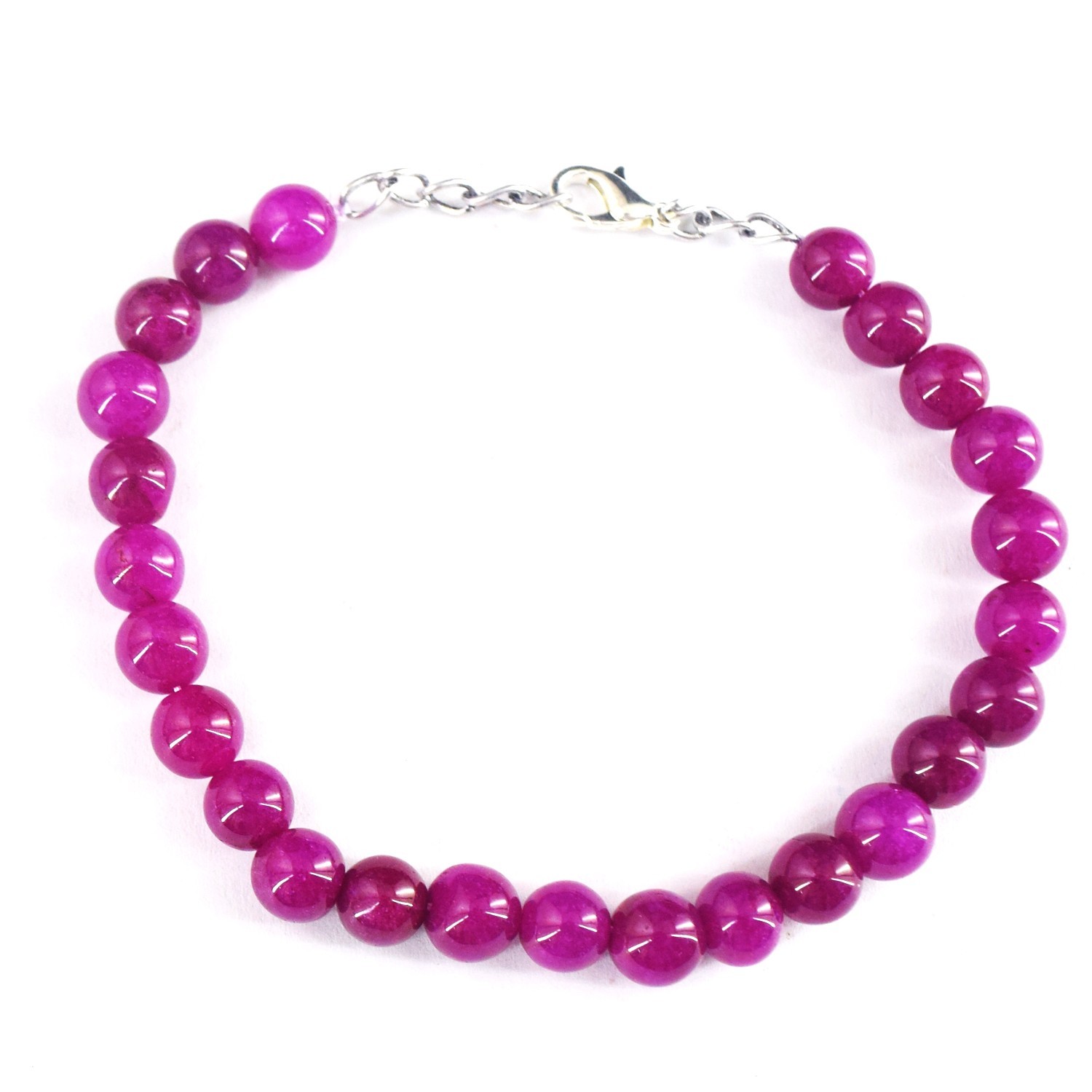 Sparkling 77.00 Cts Single Strand Pink Ruby Beaded Excellent Bracelet RK 40 E790