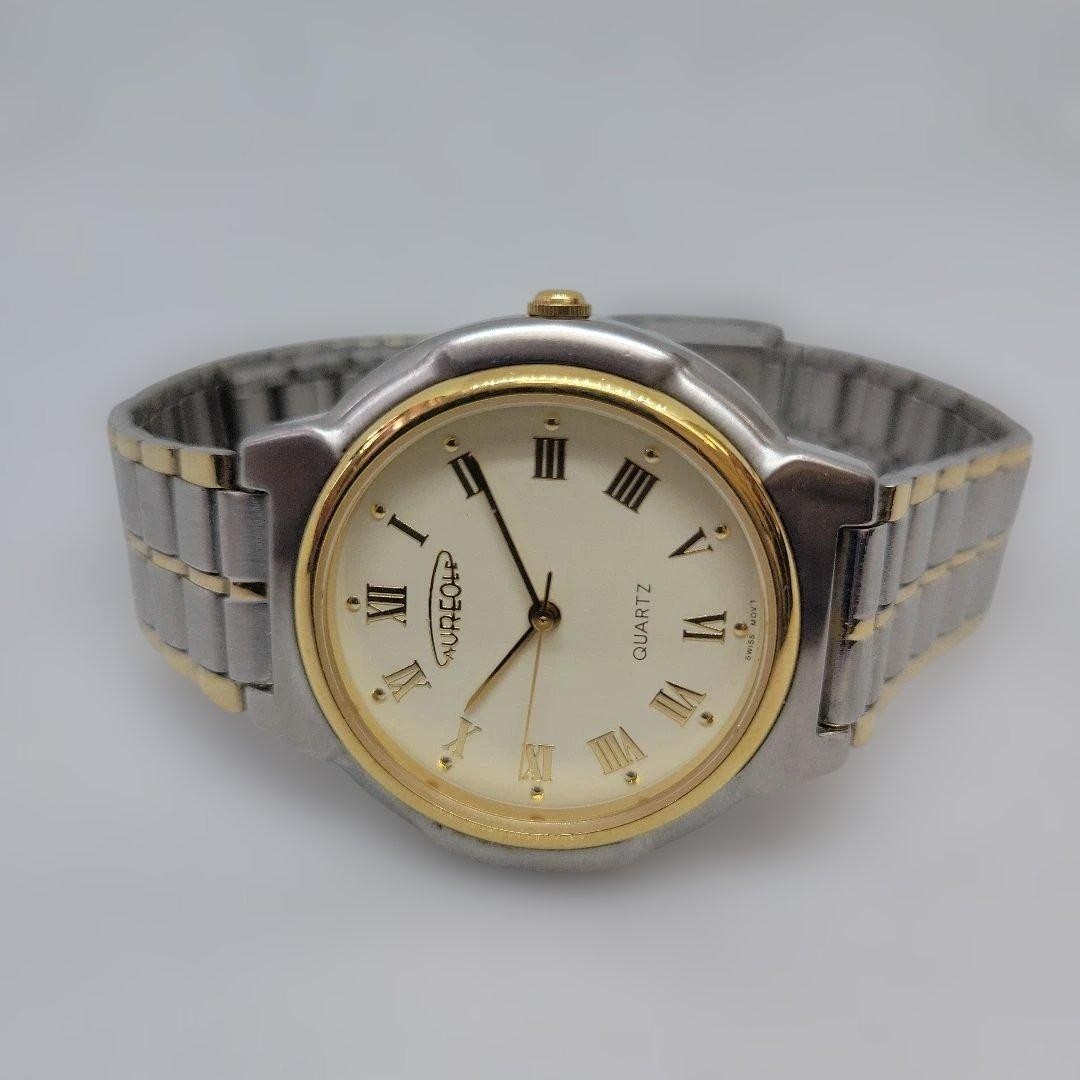 Aureole Quartz Silver Dial Men Wristwatch