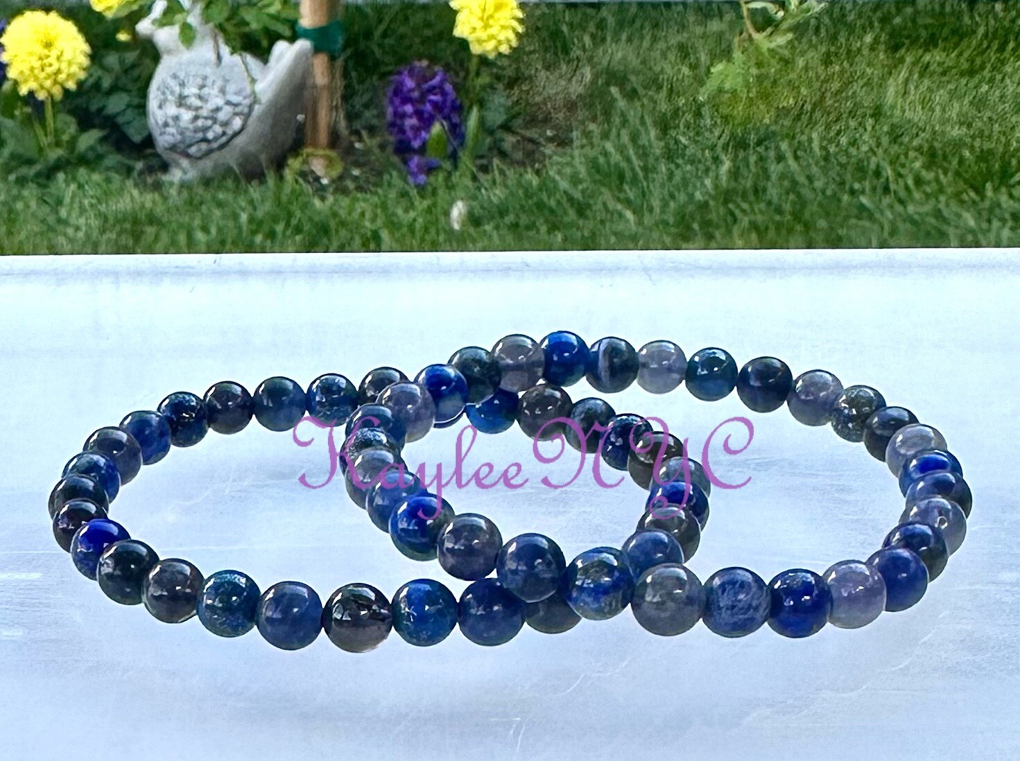 Wholesale 6 Pcs Third Eye Chakra 6mm 7.5” Crystal Healing Stretch Bracelet